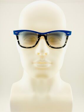 Ray-Ban Sunglasses RB2240 Wayfarer Street Polished blue Havana Frame Blue Lenses